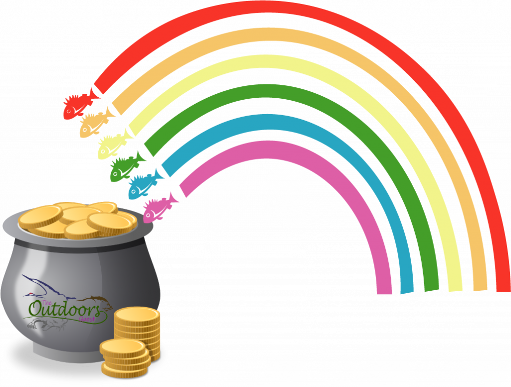 You'll find the pot at the end of your rainbow when you think outside the box and allow yourself to be flexible when fishing