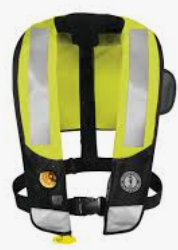 Type II Inflatable PFDs are often supplemented with high visibility materials