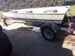 We started with a basic 1448 Jon Boat which was painted to reduce reflection and carpeted to reduce sound. Then the hunting modifications began.