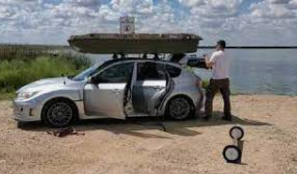 Transporting a Bass Raider 10e can be as simple as a roof rack
