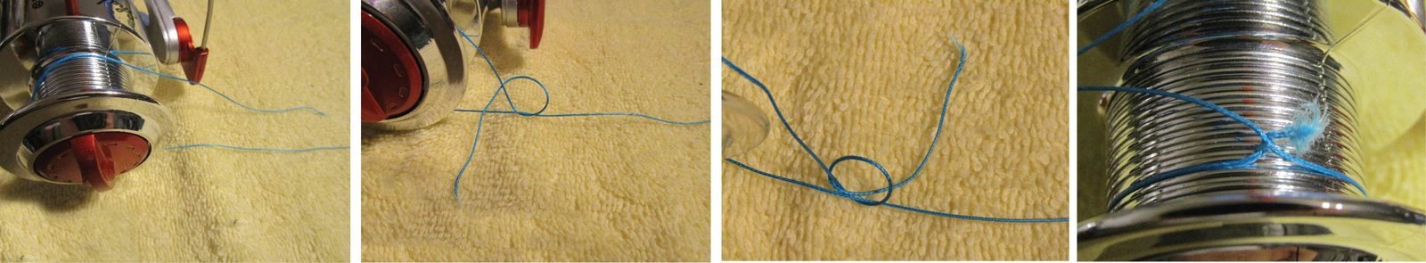 The fisherman's knot is relatively quick to learn for a low profile knot when spooling your reels.