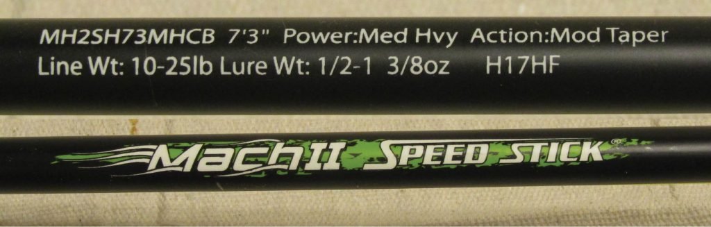 A Medium Heavy - Moderate Lews fishing rod will give you intended weights but not lure styles.