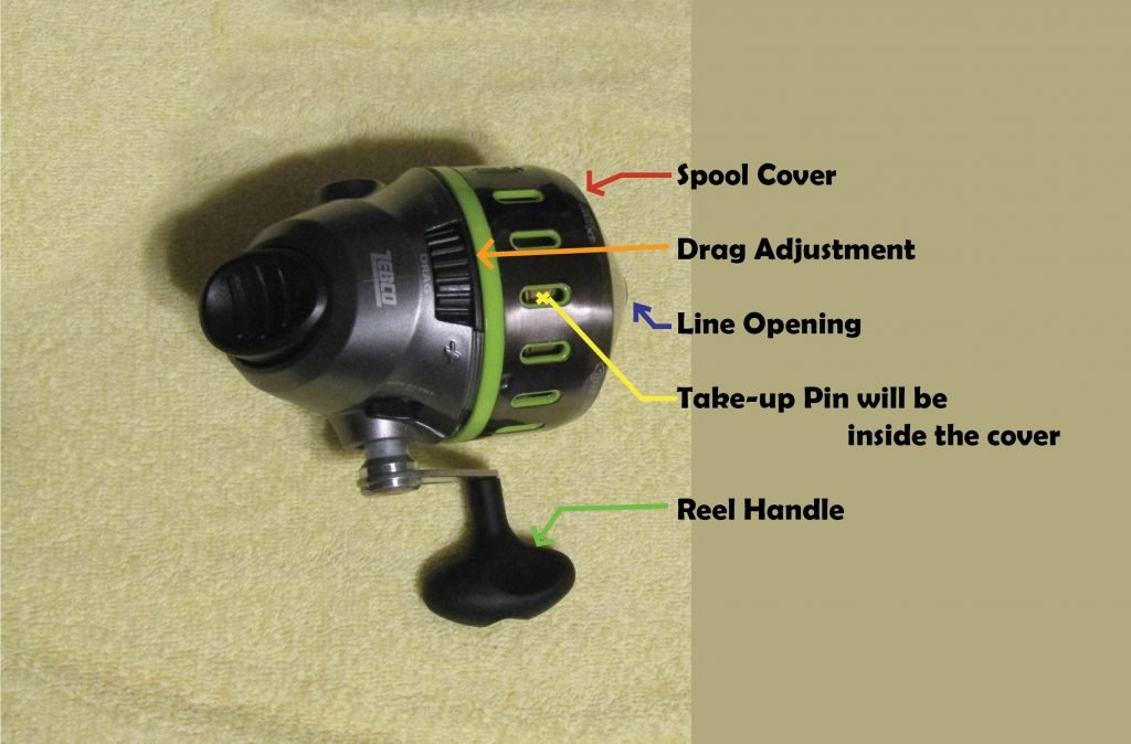 The spincast reel has only a few parts, but requires special attention when spooling.