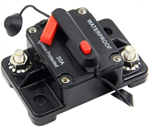We determined a 30Amp circuit breaker would be sufficient for the electronics we are planning on each of our kayaks