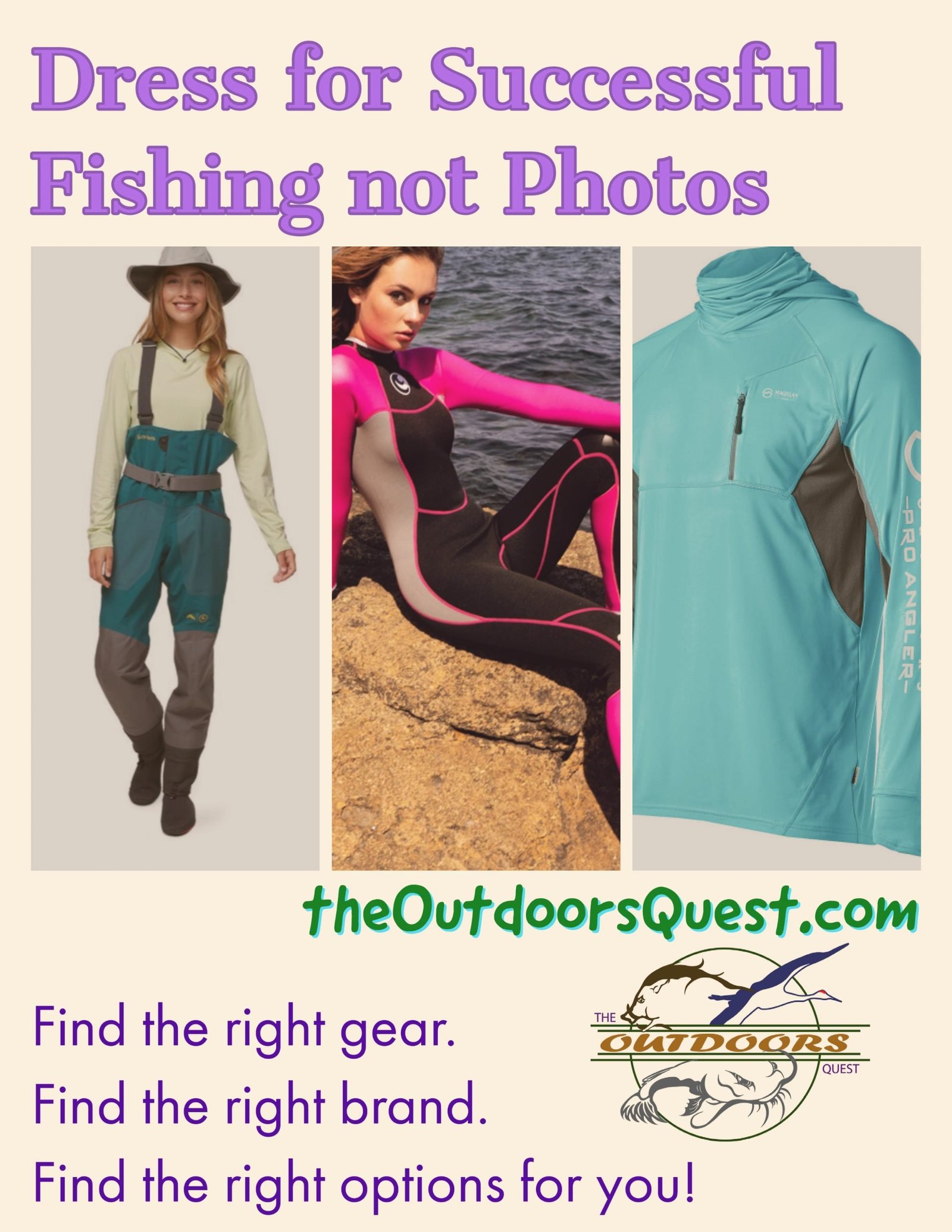 When choosing your fishing clothes, make sure you pick what will keep you safe and comfortable before what looks good on camera.