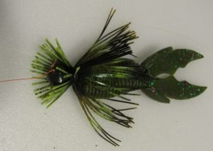 A creature or craw plastic bait will provide an excellent trailer for a skirted jig presentation.