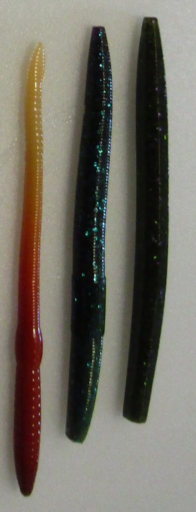 Worms are a bit more hearty than finesse baits, but the plastic is still soft enough to naturally wiggle in water.