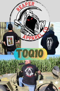 TOQ10 will get you 10% off your next purchase of Reaper Apparel Co. gear and helps support the continued efforts of The Outdoors Quest.