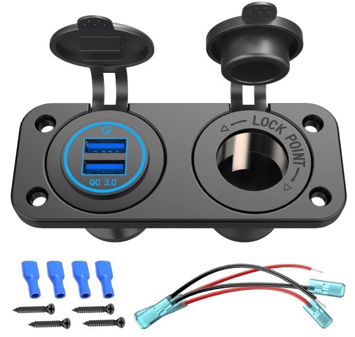 Power supply ports, charging stations, and other power devices make kayak mods significantly more user friendly.