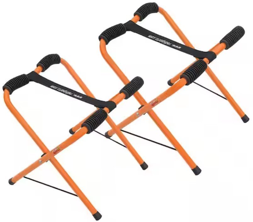 Folding racks allow the kayak to store level, padded, and conveniently anywhere you have room
