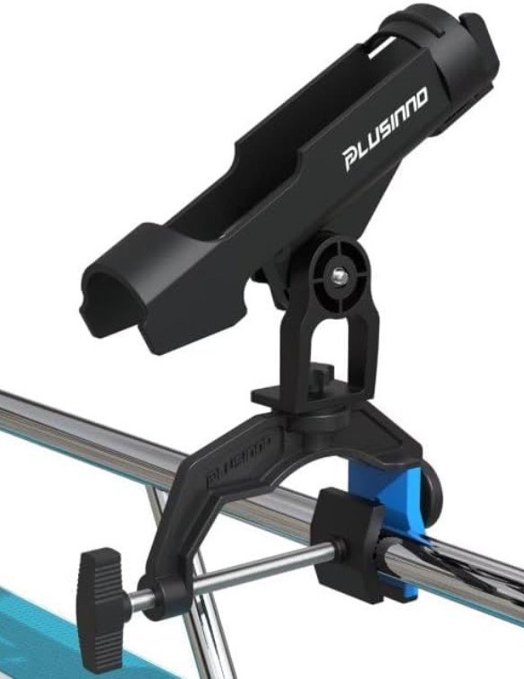 A clamp allows you to position your rod holder in a variety of places without having to drill holes.