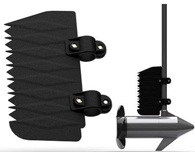 Rudders can be attached to trolling motors or installed independently.