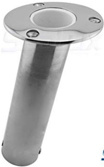 Flush Mounted Rod holders come in a variety of mounting angles, metal or plastic, and can be adapted to a large variety of uses.