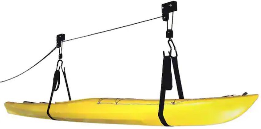 Suspension kits for kayaks can be found in sports stores as well as hardware stores.
