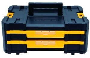 The Dewalt tool box has become a popular choice among kayak anglers for fishing tools and tackle storage