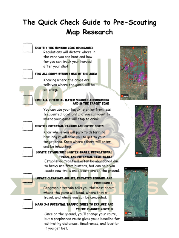 Printable PDF scouting checklist