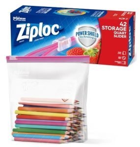 Ziploc baggies are easy to acquire in a variety of sizes.